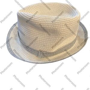 Stylish White and silver  Fedora Hat